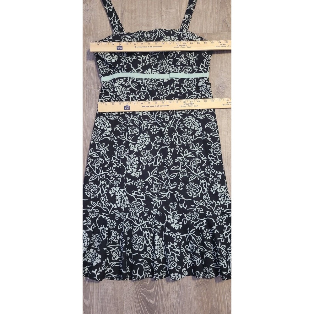 2/$13 Deals Women's R&K Originals Black/Teal Floral Dress Size 10 - Picture 11 of 16